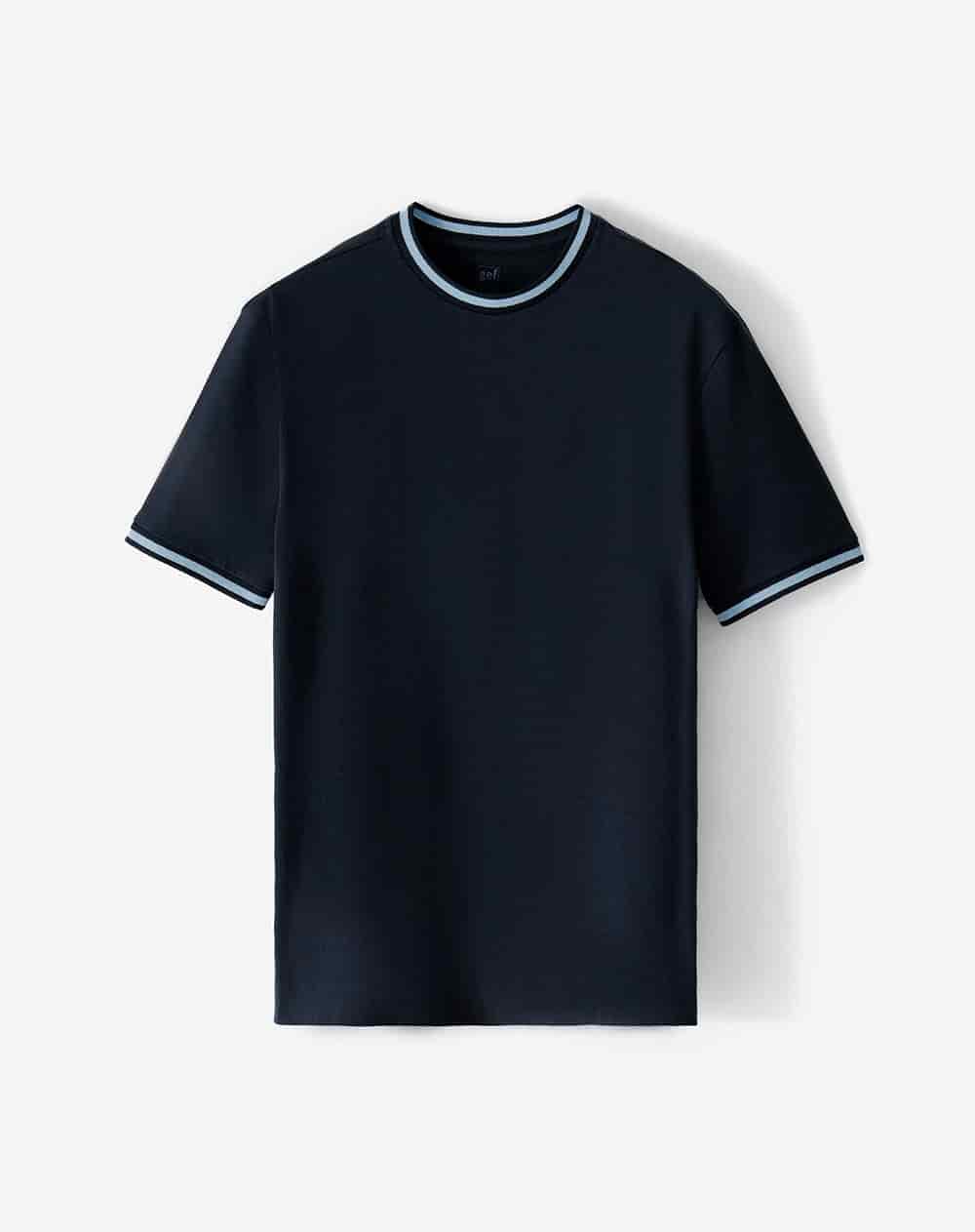 Camiseta regular manga corta azul hombre - miniatura 7