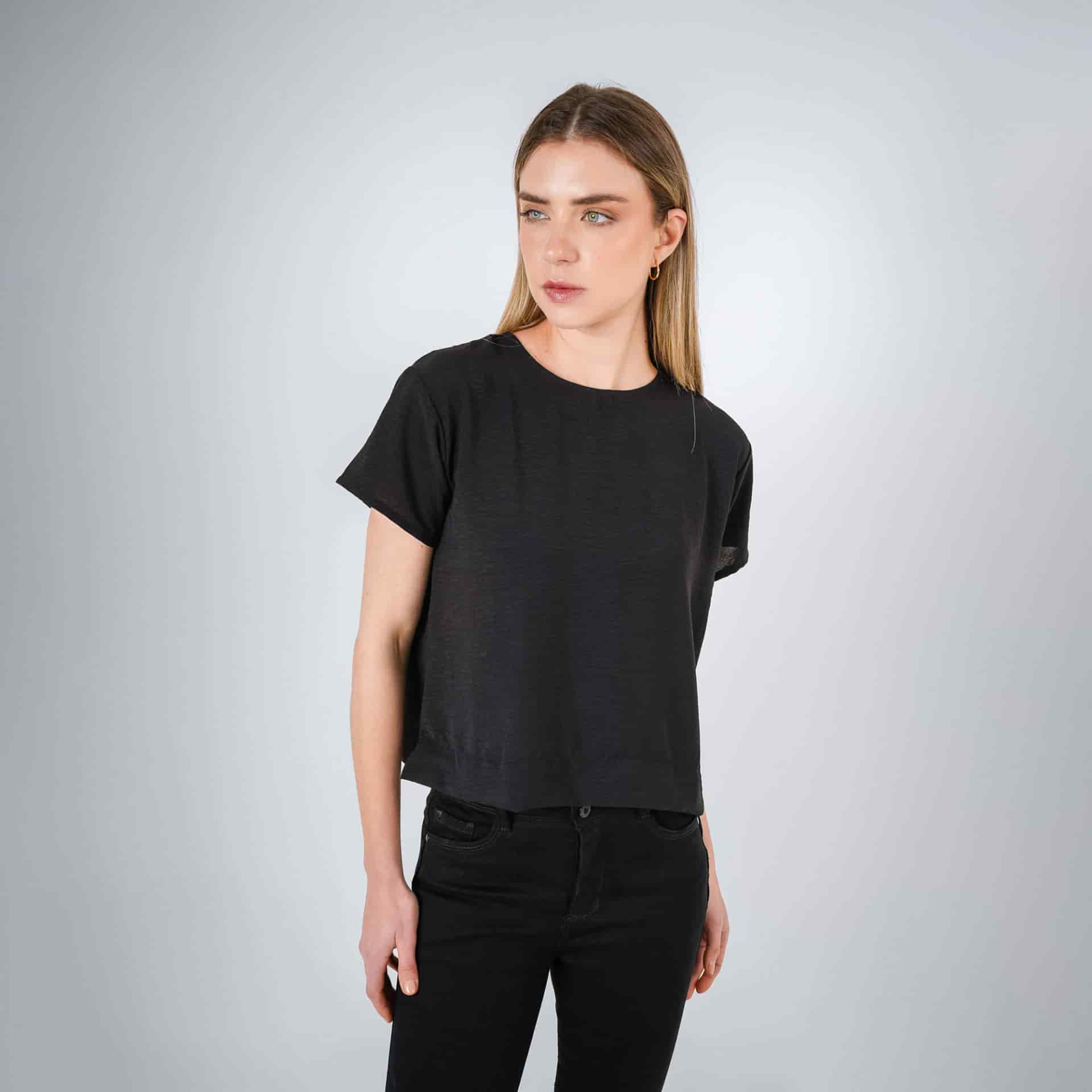 Blusa Cuello Redondo Manga Corta - miniatura 5