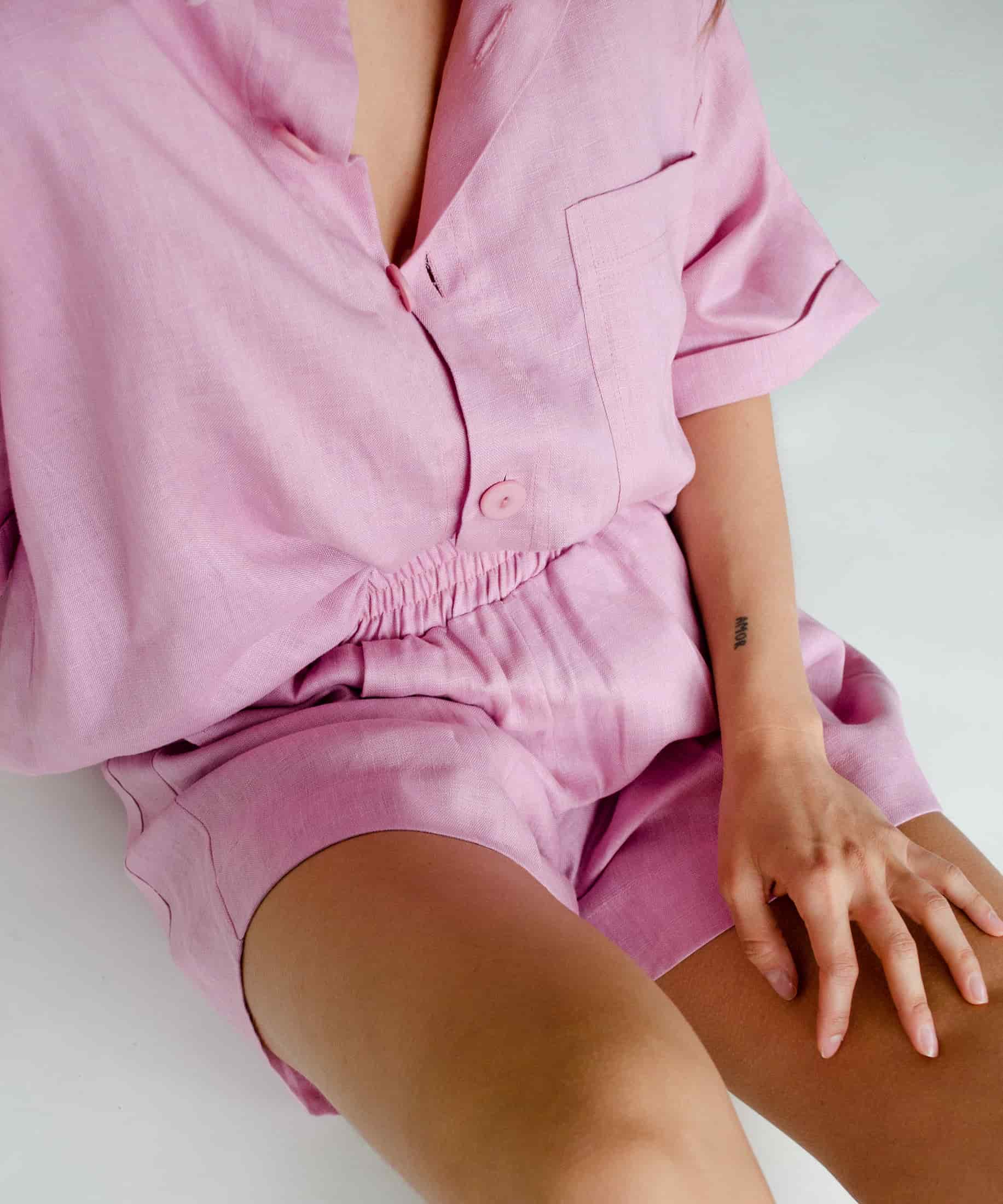 Short Dancer de Lino - Dusty pink - miniatura 3