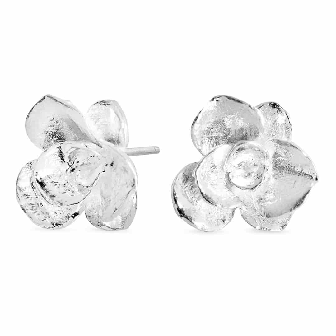 Aretes suculenta Simona en plata - miniatura 1