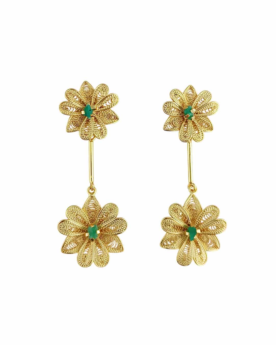 Aretes doble flor, Kany - miniatura 1