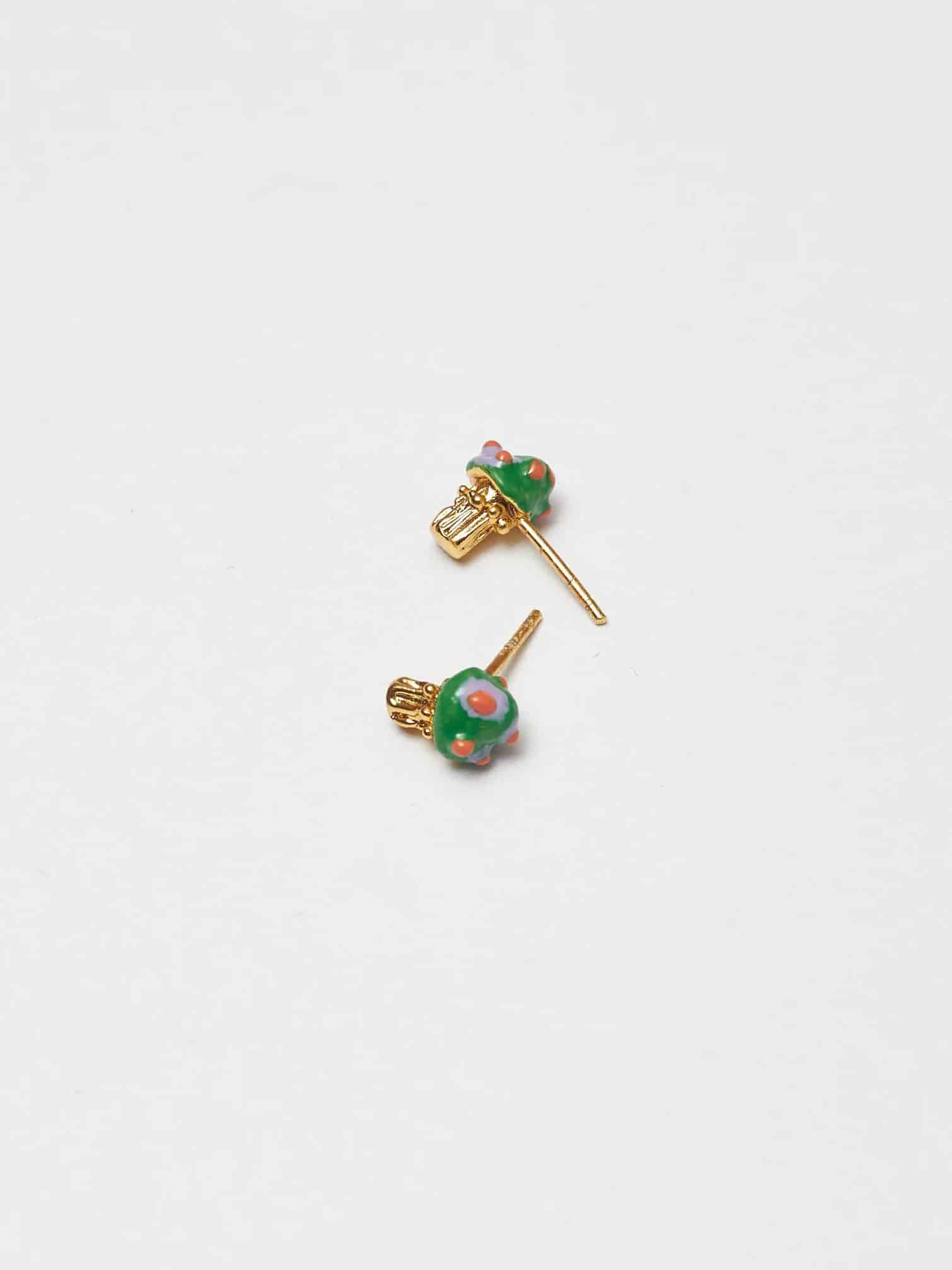 SETICA GREEN-LILAC EARRINGS - miniatura 2