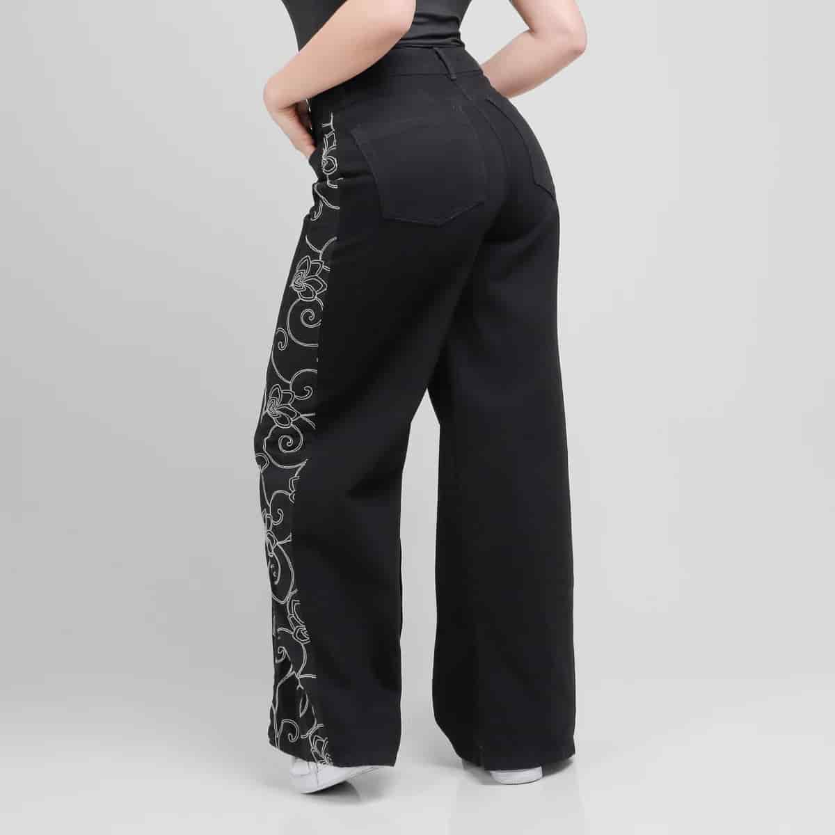 Jean Axspen Wide Leg Ax-2968 Negro - miniatura 3
