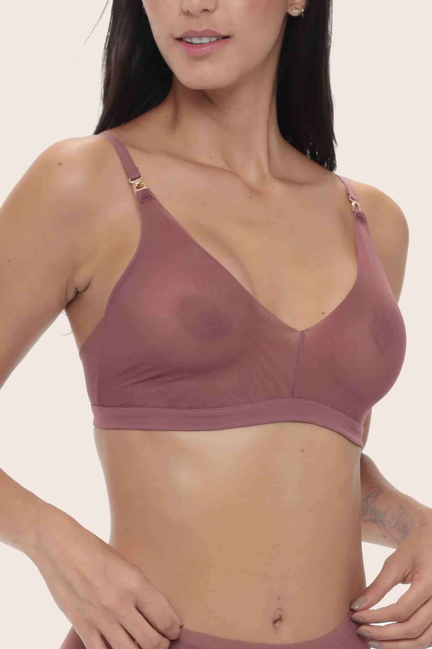 BRALETTE ELLIPSE EN TUL INVISIBLE ULTRA COMODO ALMA LIMPIA MARRON - miniatura 2