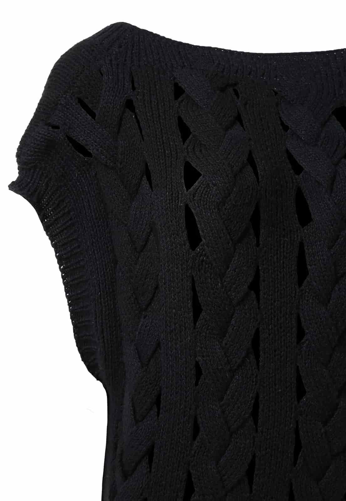 FLAT BRAIDED KNITTED DRESS - miniatura 8