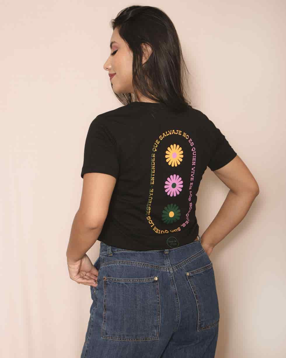 camiseta negra para mujer - miniatura 1