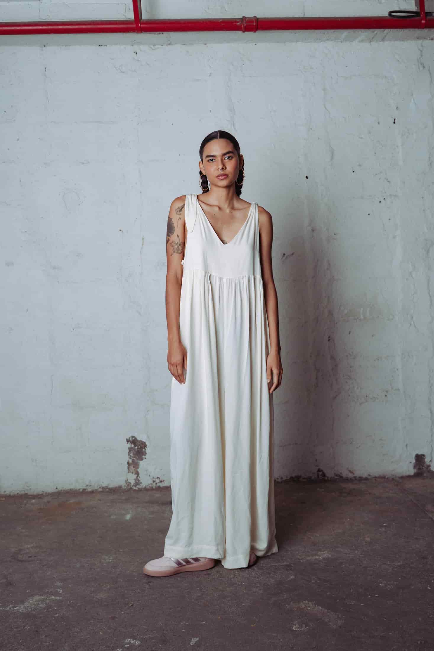 Jumpsuit Flowy Off White - miniatura 1