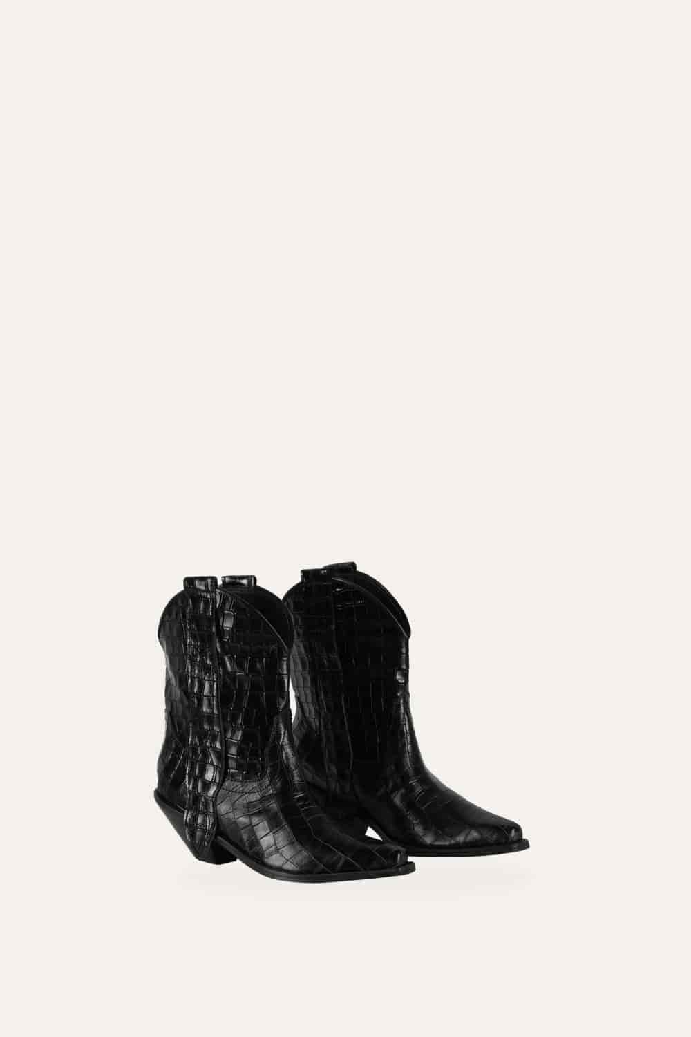 Footsteps In The Sand Boots in Black Crocco - miniatura 2