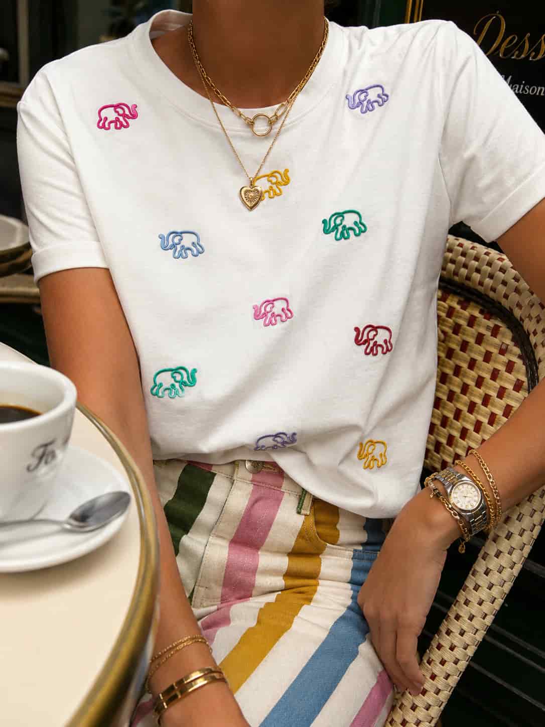 CAMISETA ELEFANTES MULTICOLOR - miniatura 1