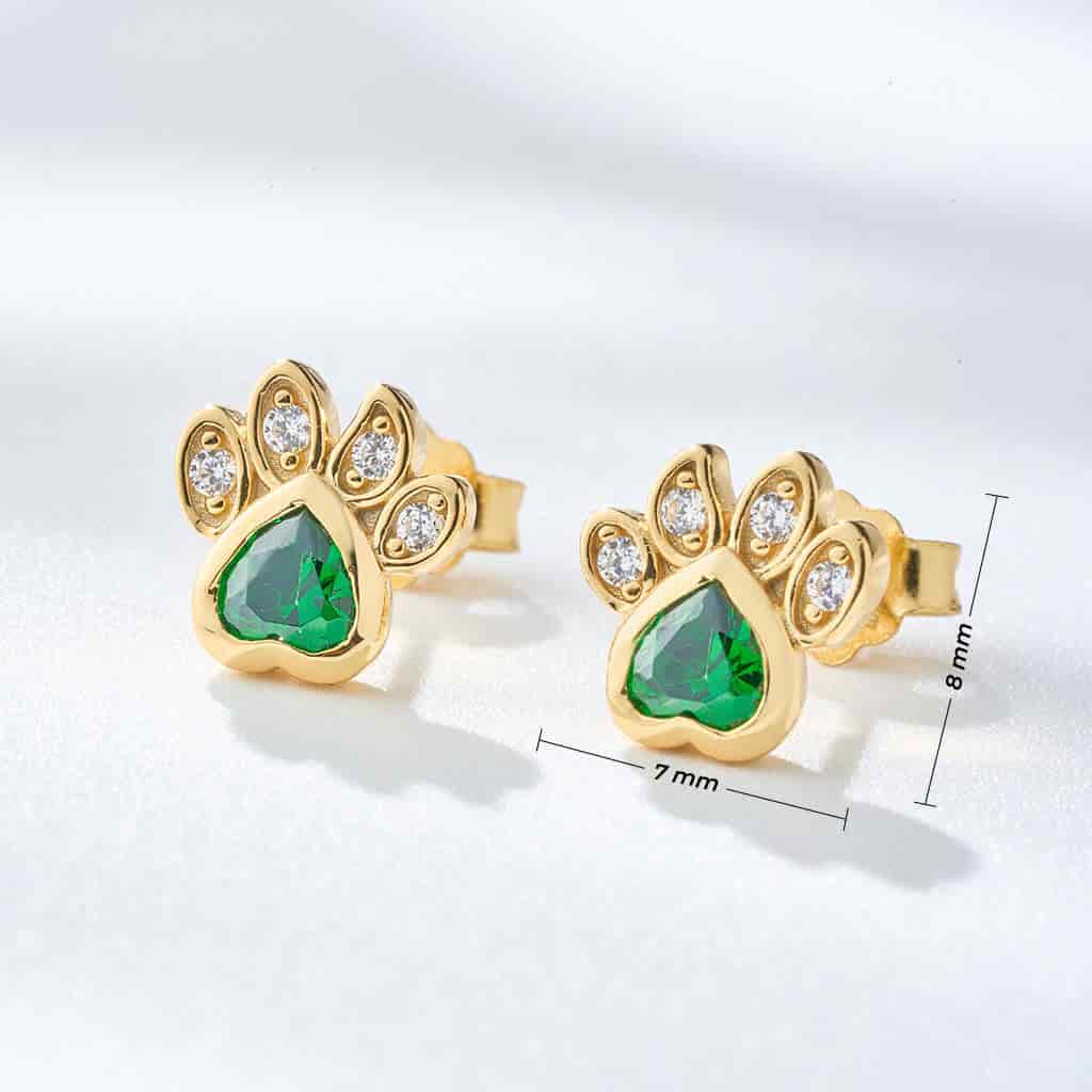 Aretes Huellita Esmeralda - miniatura 4