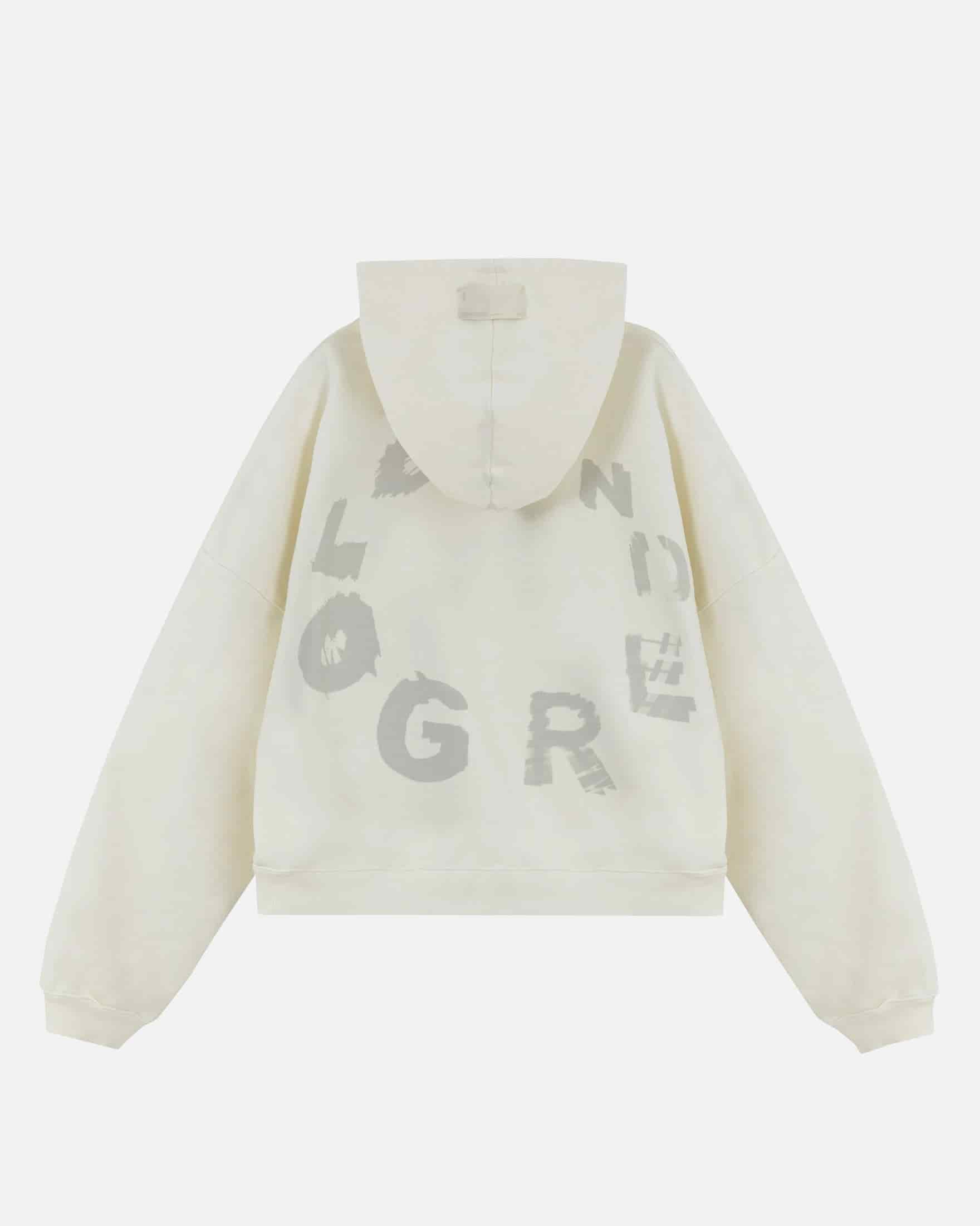 Echoes Tremor Boxy Fit Hoodie White - miniatura 3