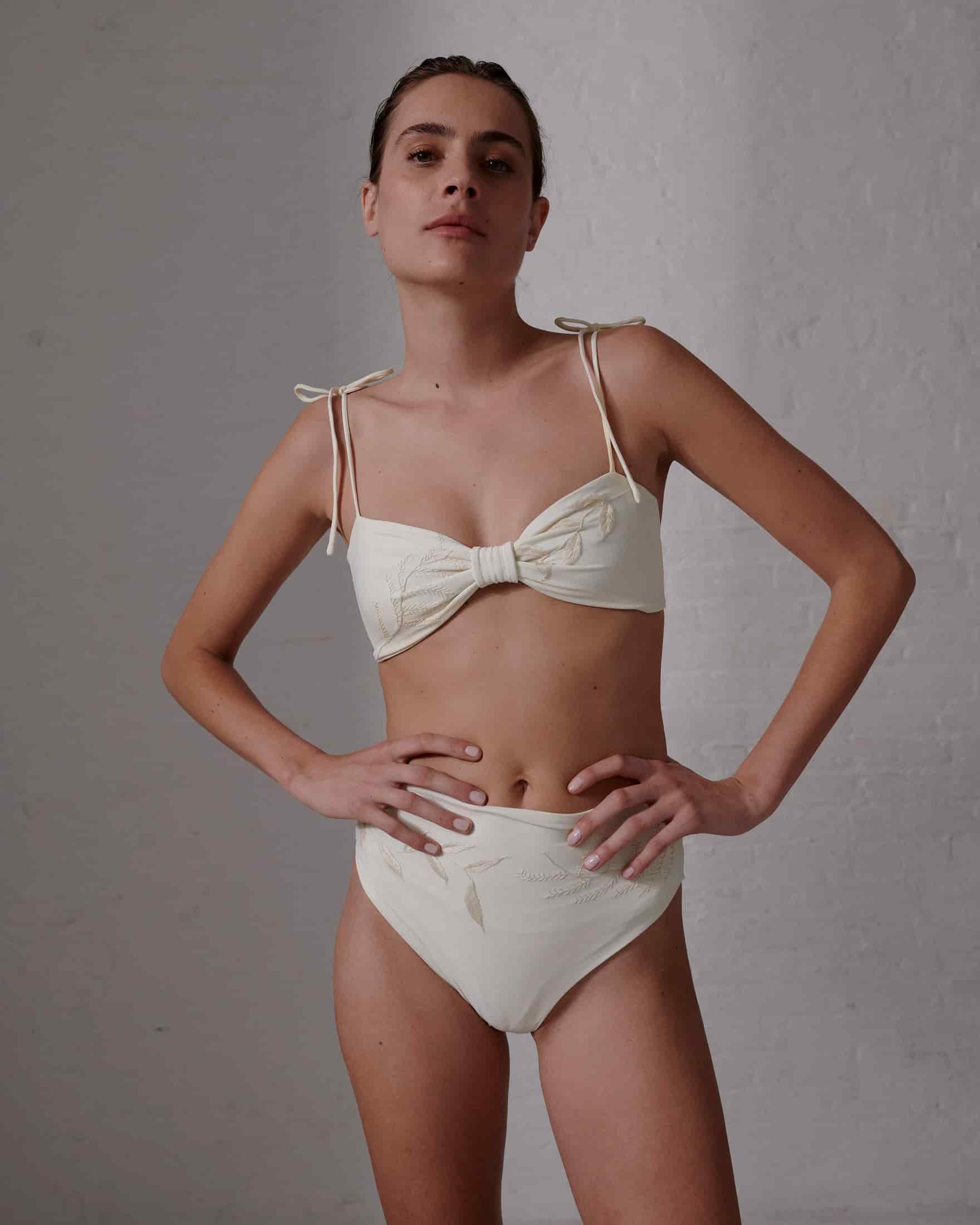 Niche Hand Embroidered Bottom / Ivory - miniatura 4