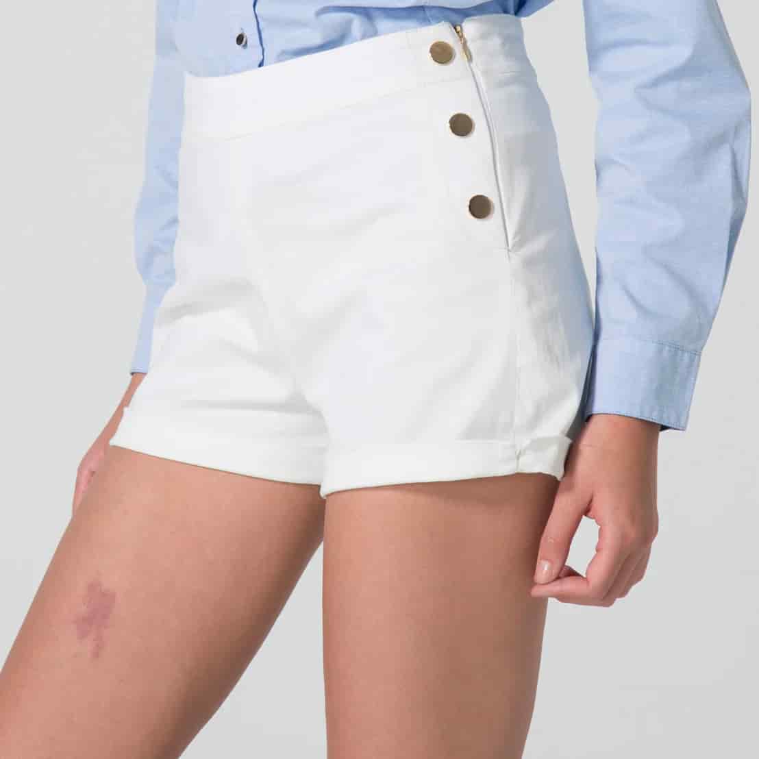 Short Dril Marinero Regular Lavanda - miniatura 3