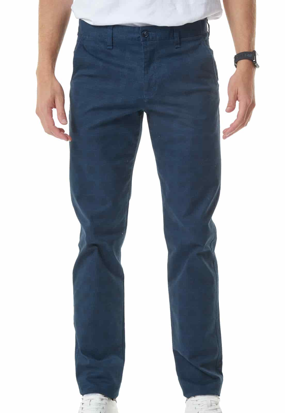 Pantalón dril a cuadros azules - miniatura 3