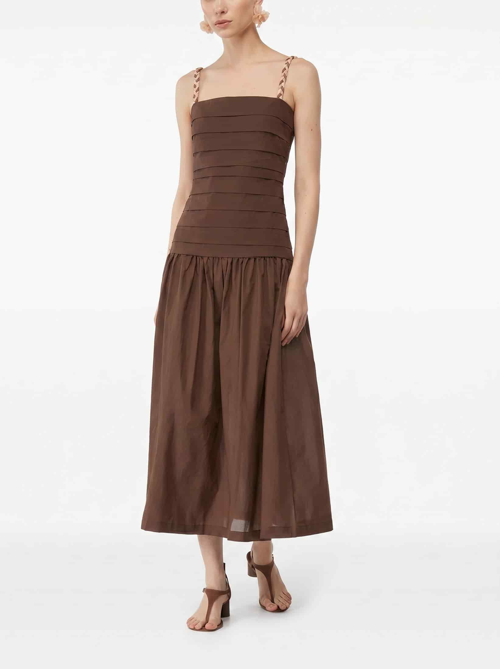 SONORA MIDI DRESS CHOCOLATE - miniatura 2