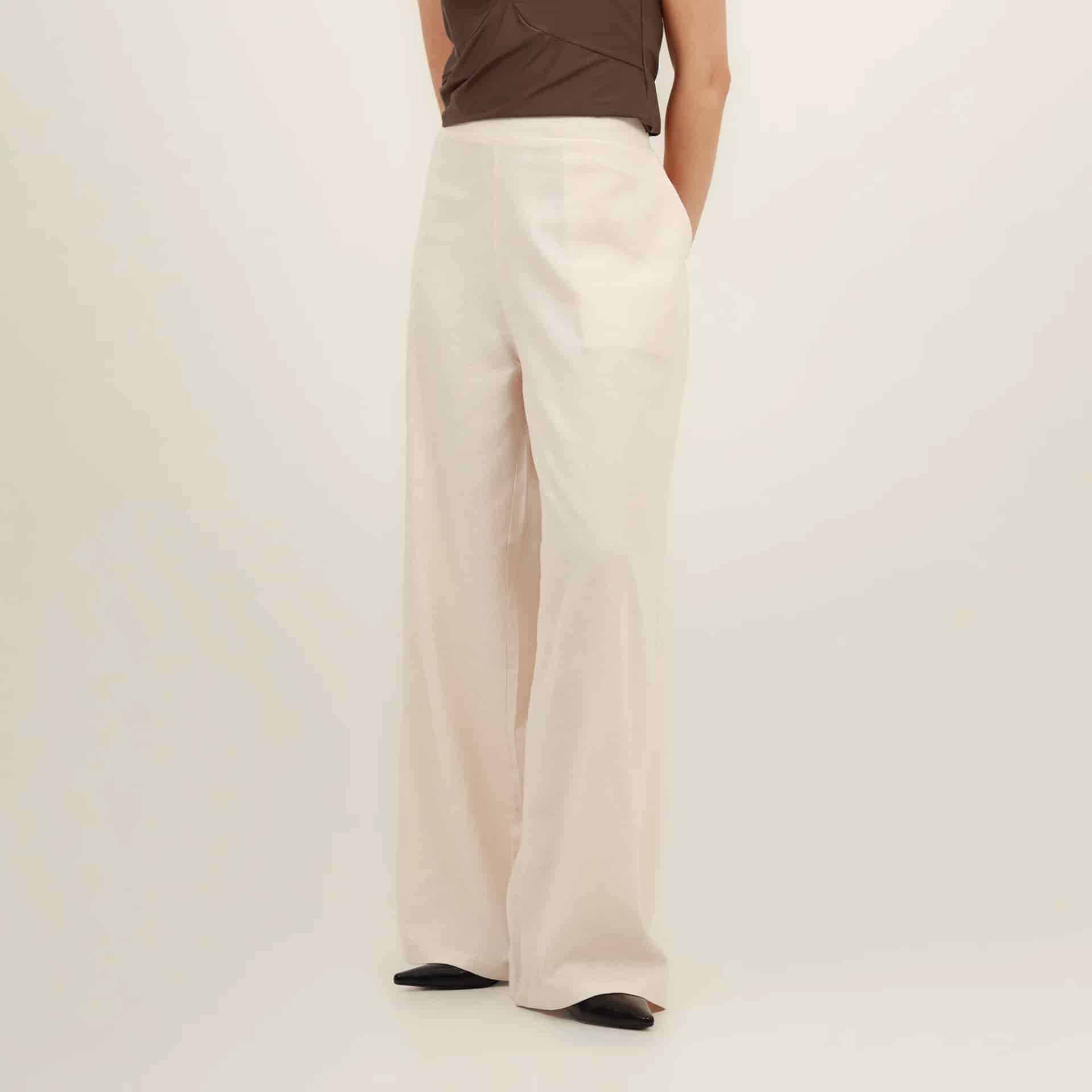 Pantalón palazzo bota ancha con elastico en cintura - miniatura 6