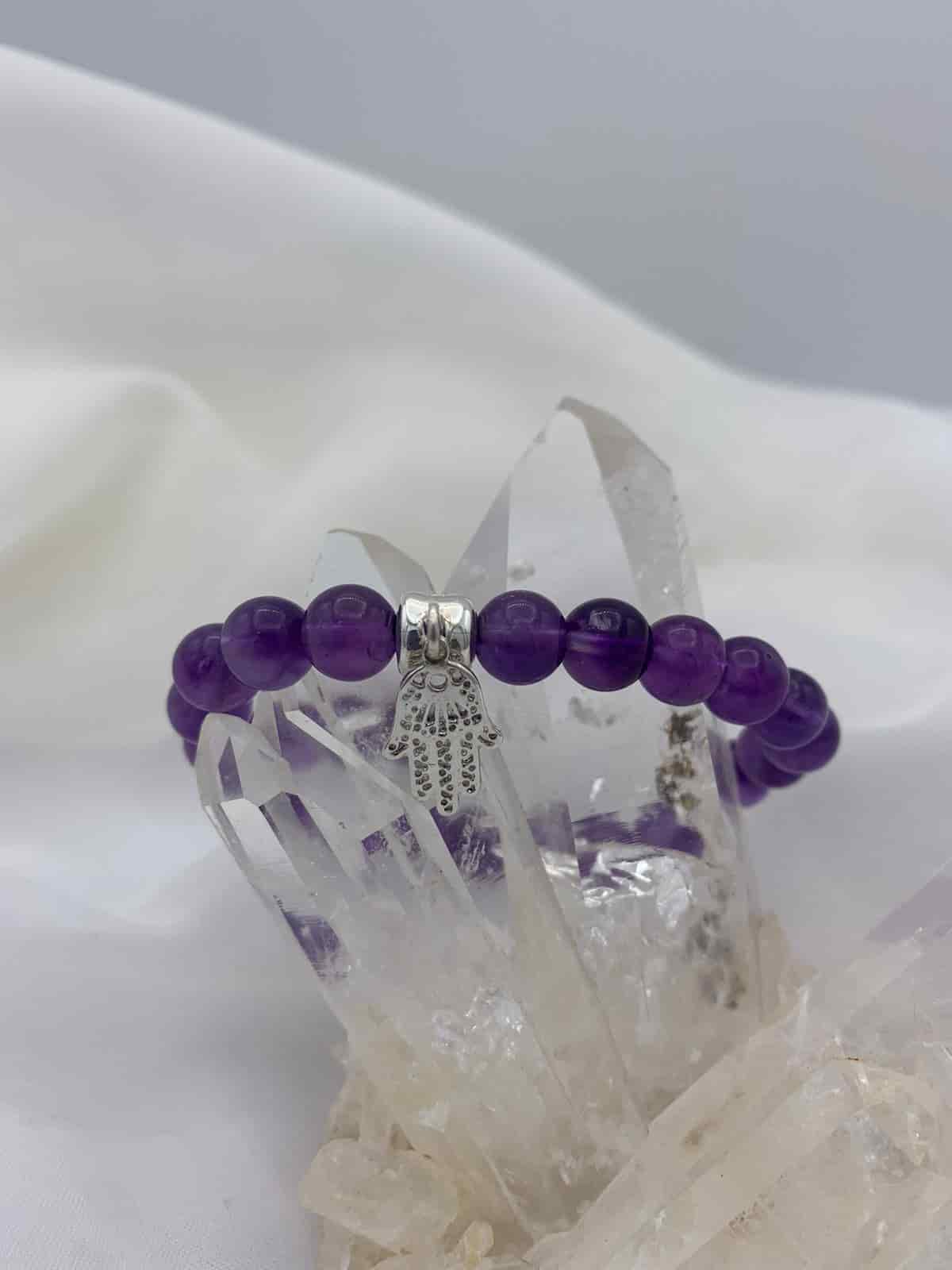 Pulsera Amatista dije Hamsa - miniatura 1