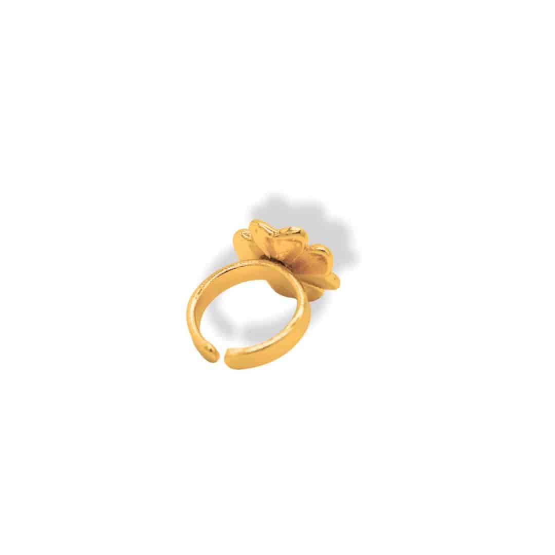 Anillo de trébol de 4 hojas pequeño - miniatura 3