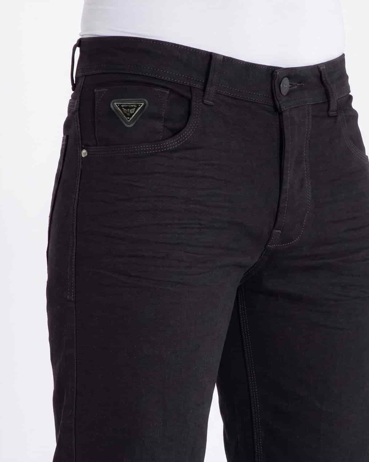 Jean regular negro para hombre - miniatura 3