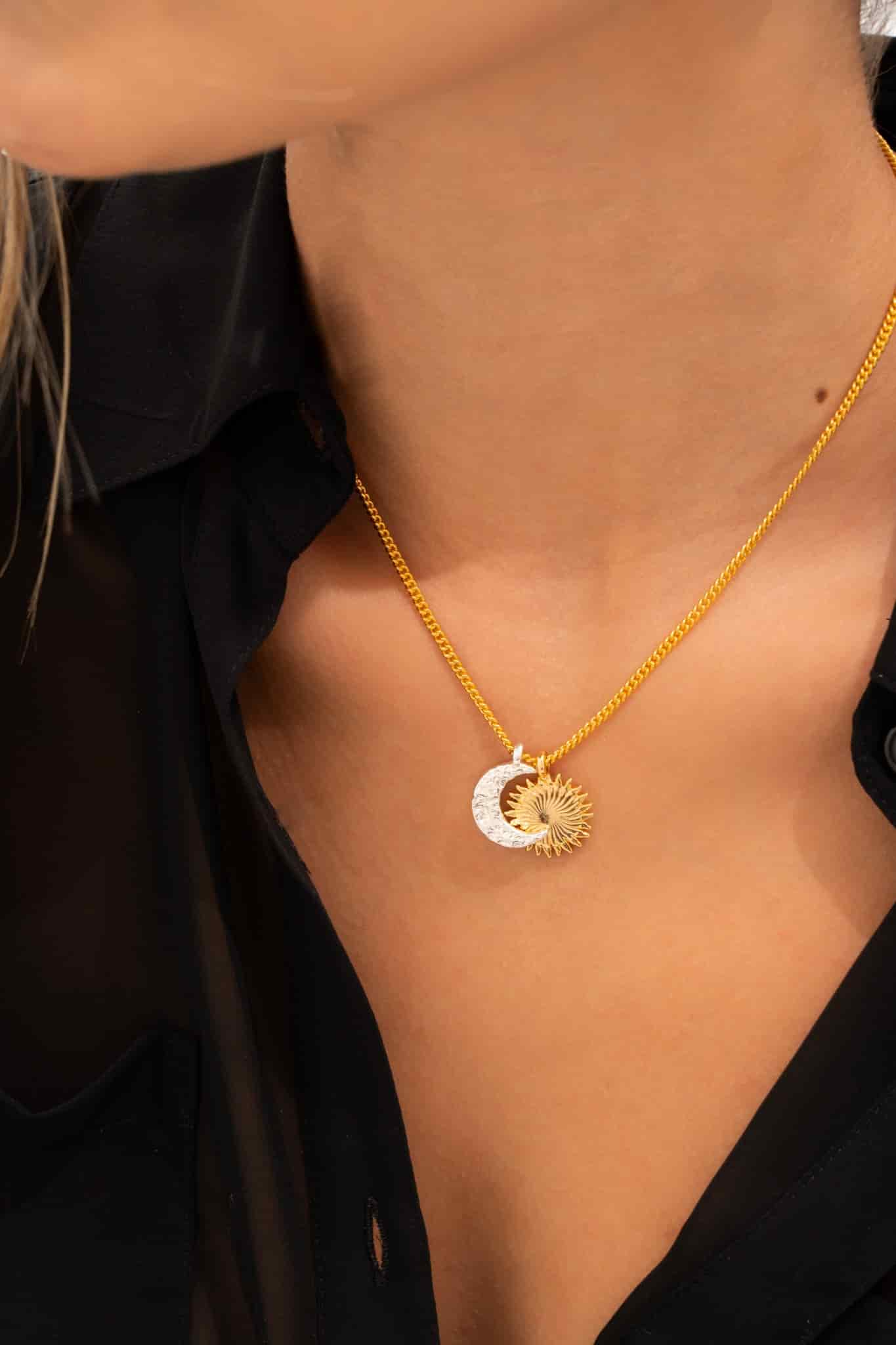 Collar Sol y Luna + Aretes - miniatura 2