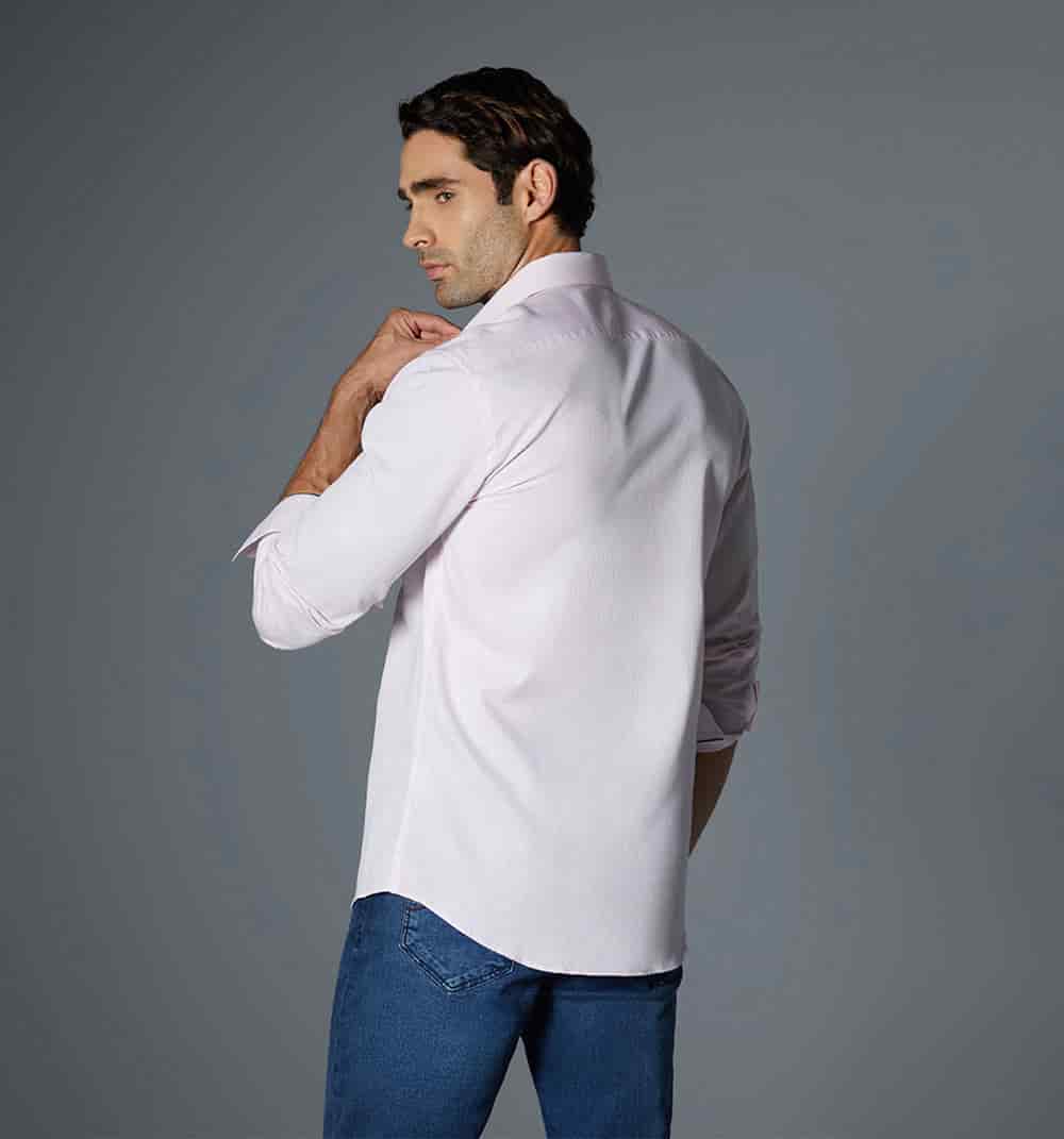 Camisa para hombre manga larga mil rayas - miniatura 6