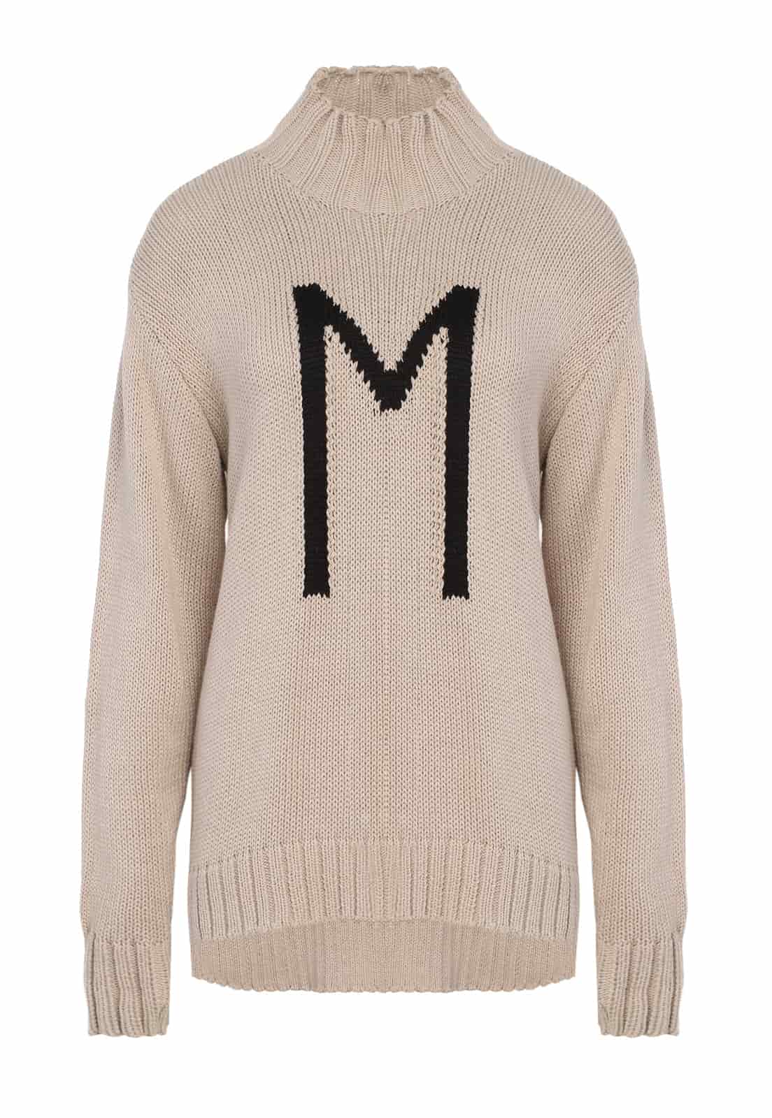 TURTLE NECK LETTER SWEATER - miniatura 6