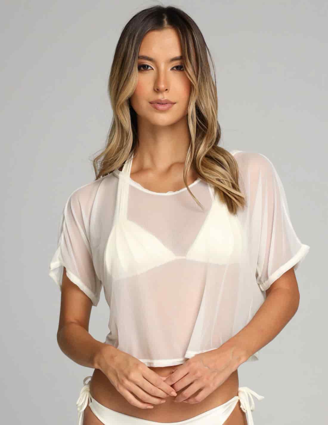 Crop Top Vibrance Marfil - miniatura 1