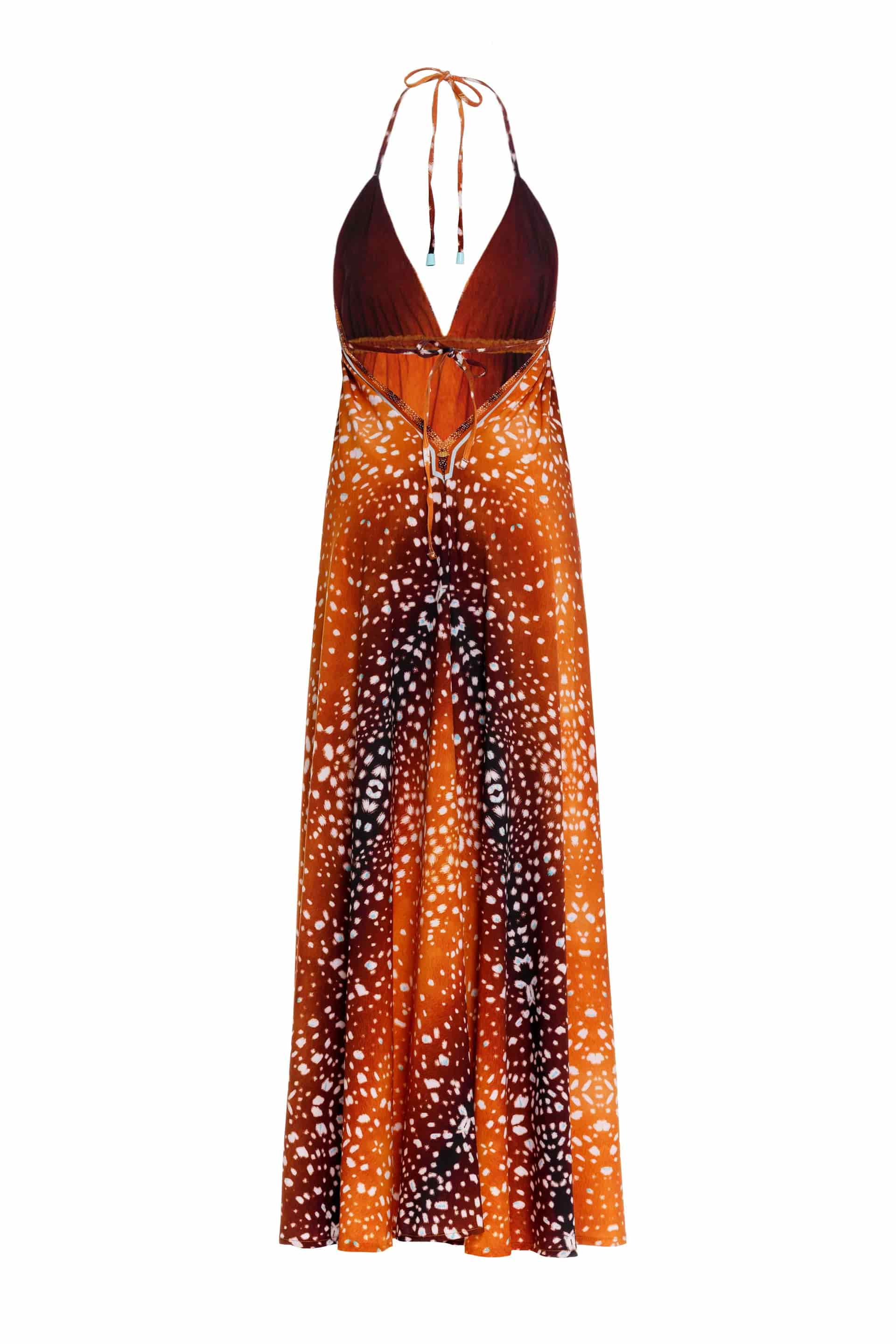 Vestido Largo Bohemia Bambi Café - miniatura 3