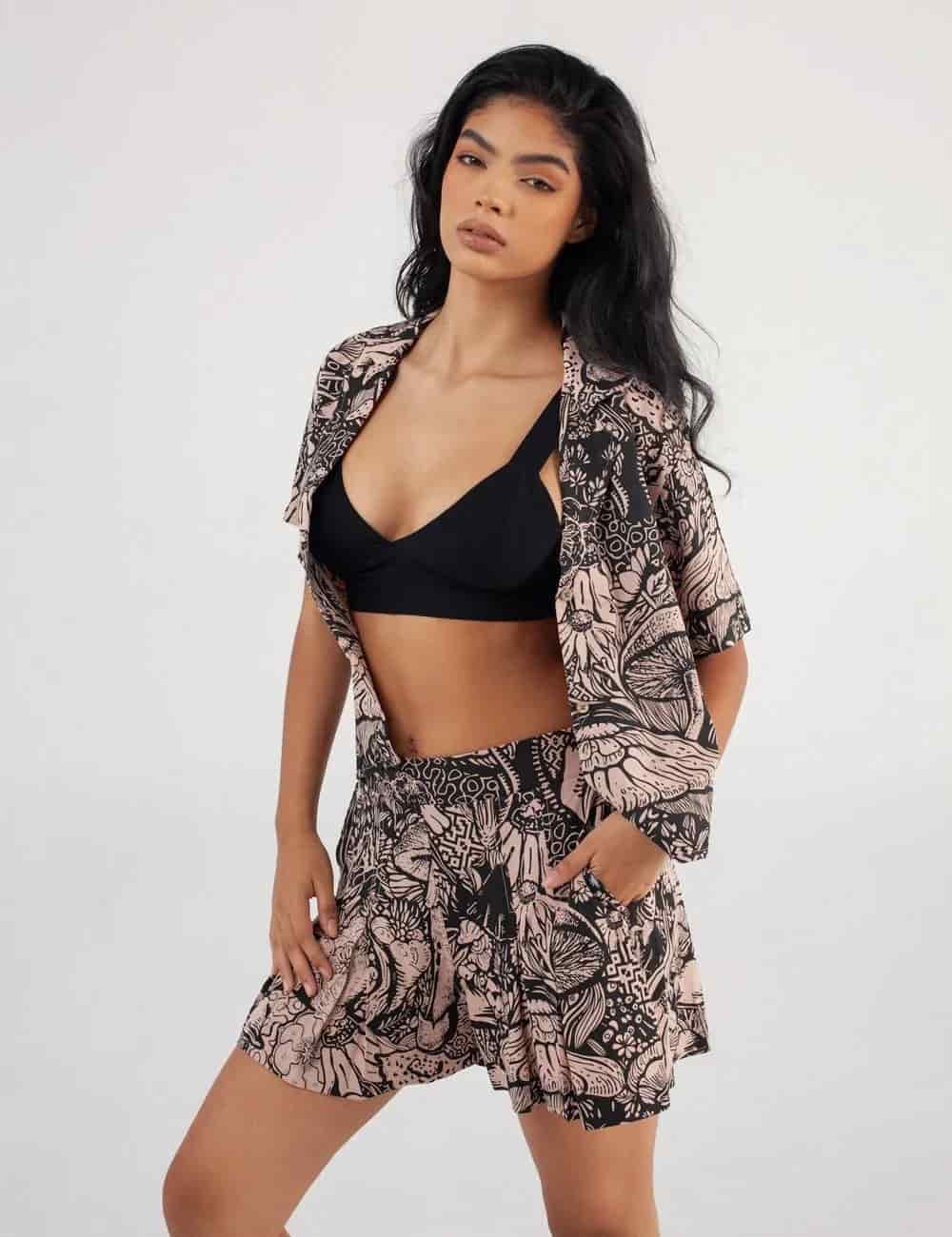 Camisa Cuello Sport manga corta Set Landsky coral Mujer - miniatura 6