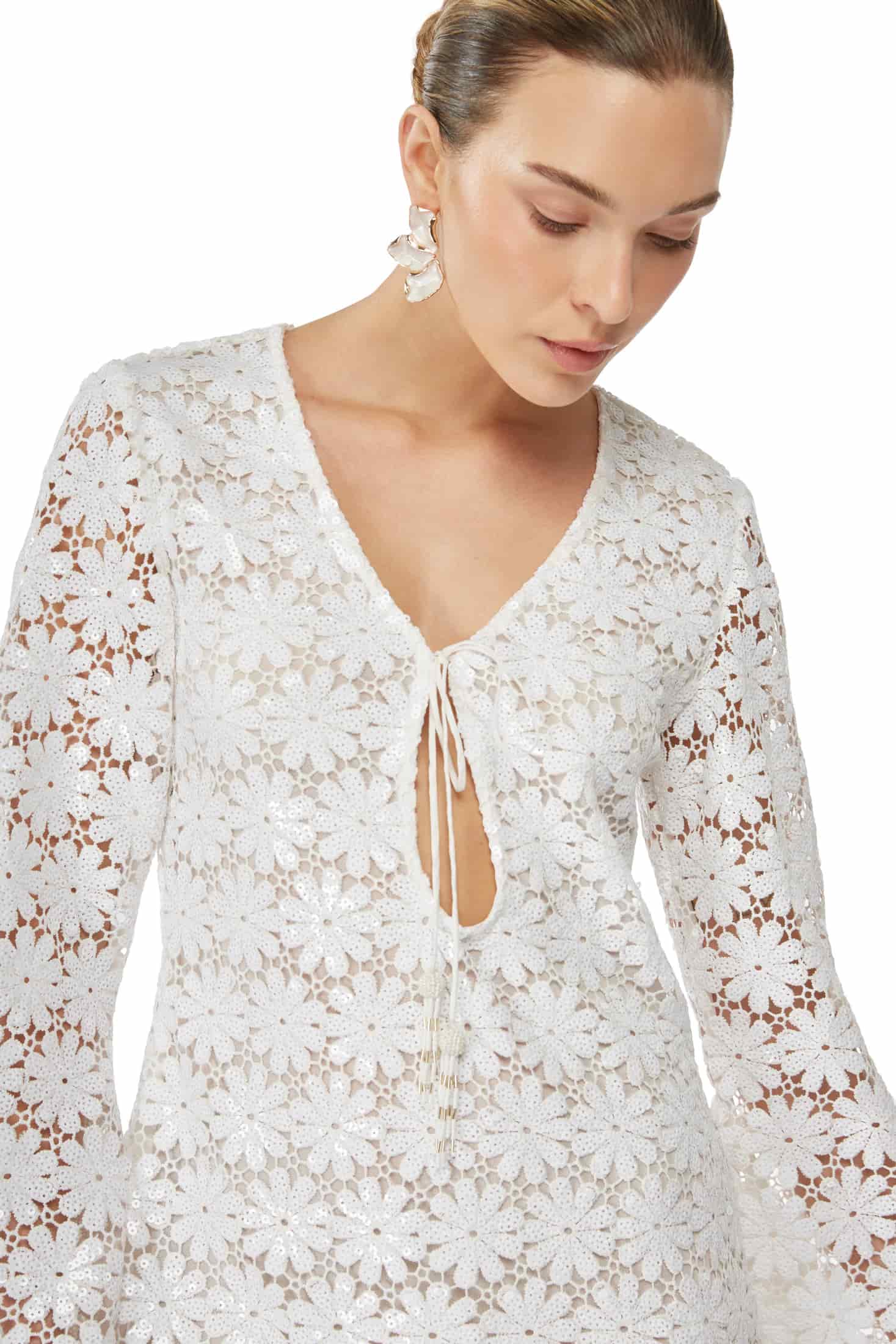 SERAPHINE MINI DRESS WHITE - miniatura 3
