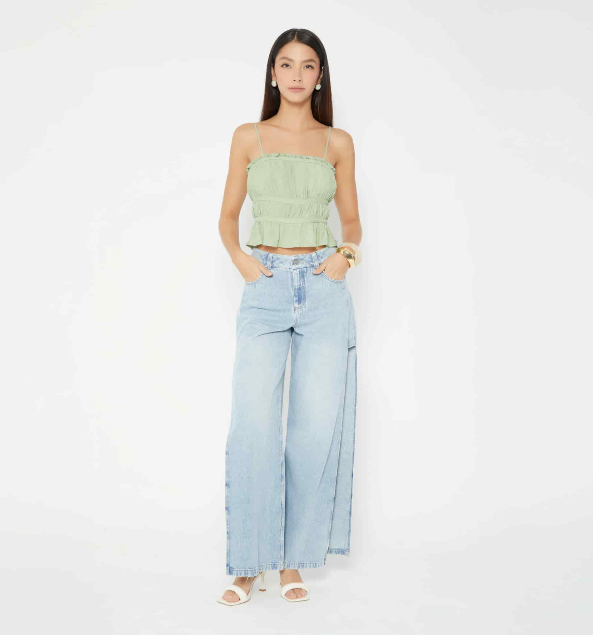 Blusa tiras fruncida - miniatura 4