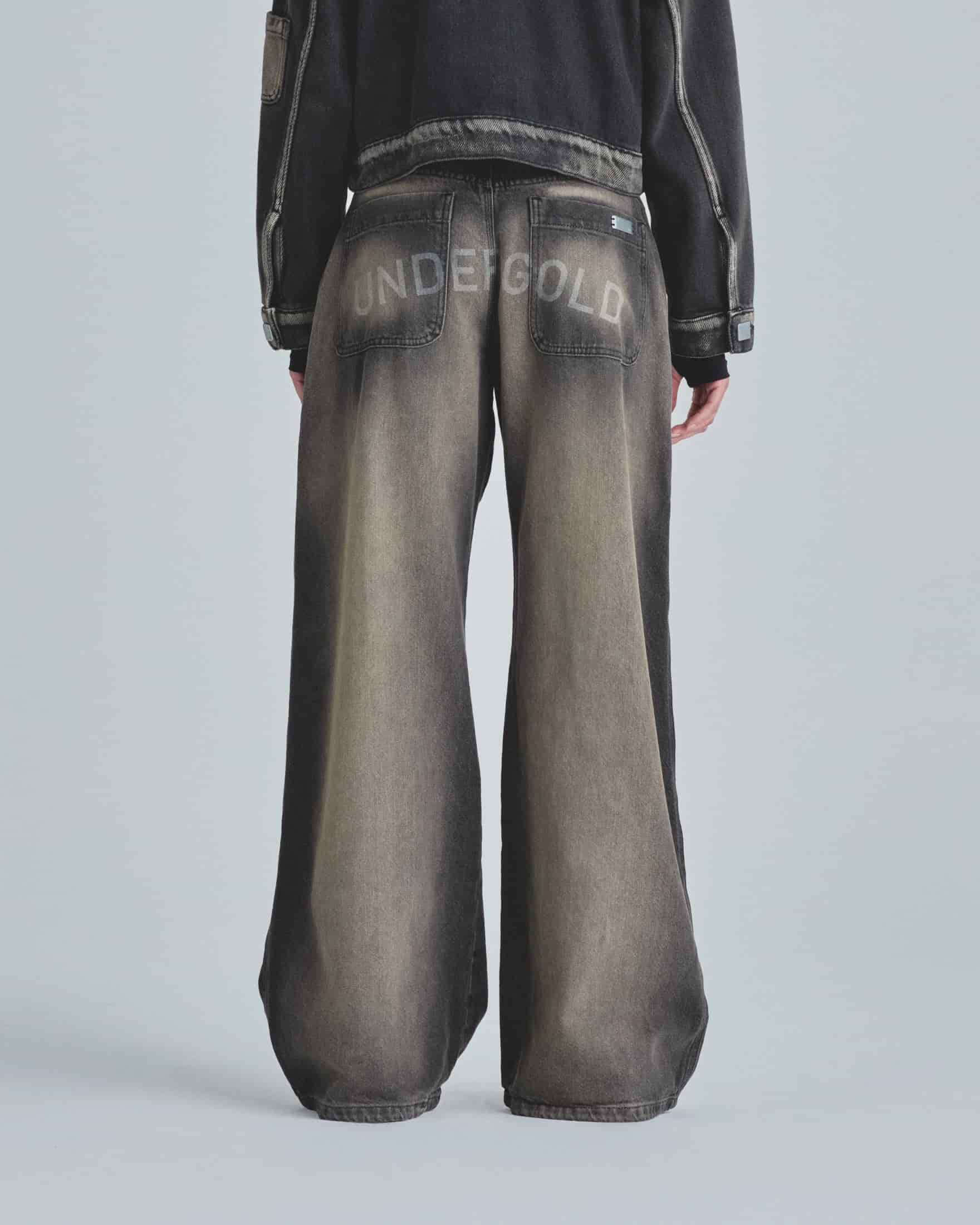 W Line Basic Wide Jeans Dirty Black - miniatura 7