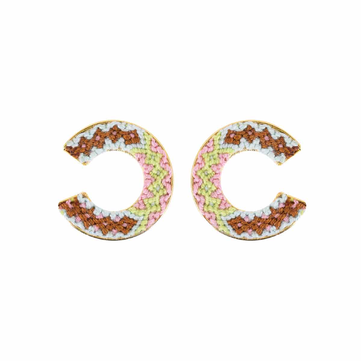 Wayuu Jolotsü  Earrings - Green - miniatura 1