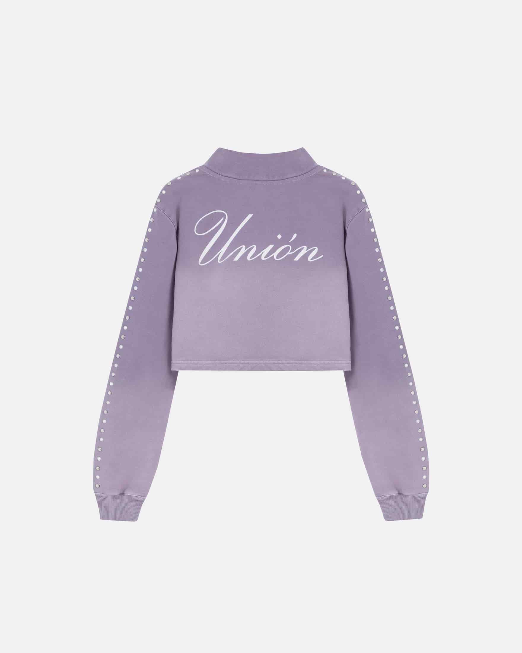W Santa Union "Unión" Zip Up Turtleneck Purple - miniatura 3