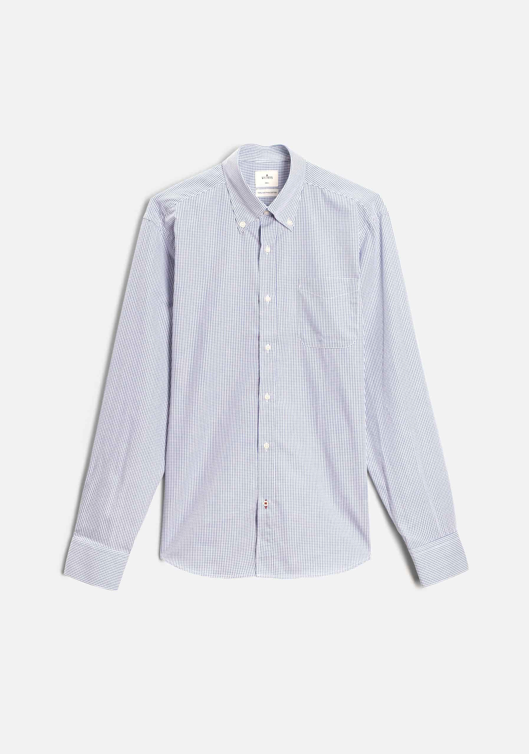 Camisa H CBD Cuadros Peq Azul Osc - miniatura 1