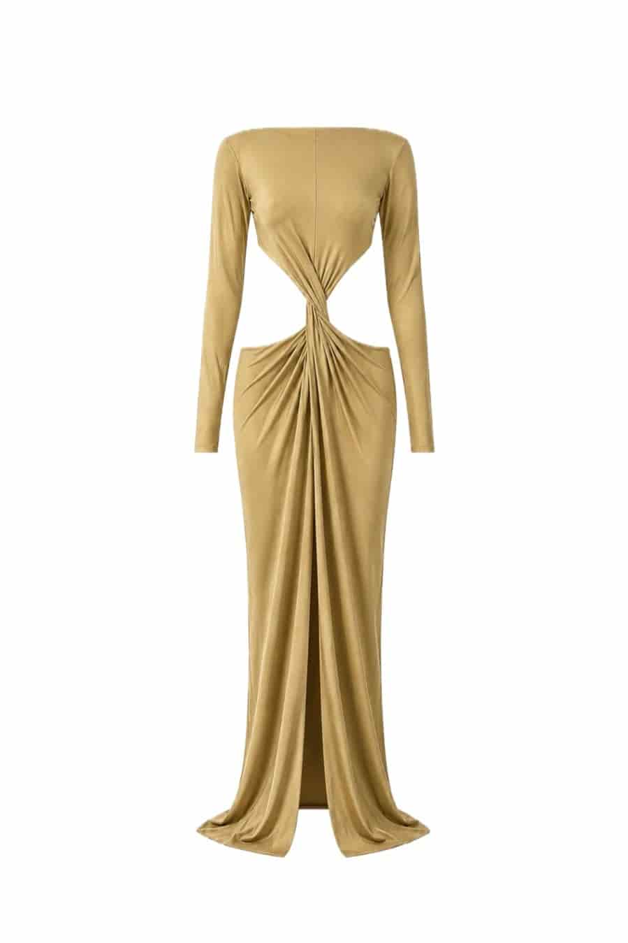 PRE-ORDER VESTIDO TU RECUERDO - GOLD - miniatura 1