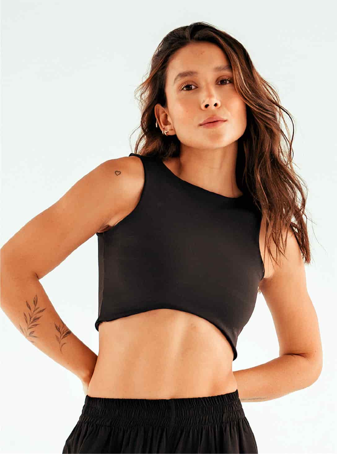 Crop top Soft - Black - miniatura 1