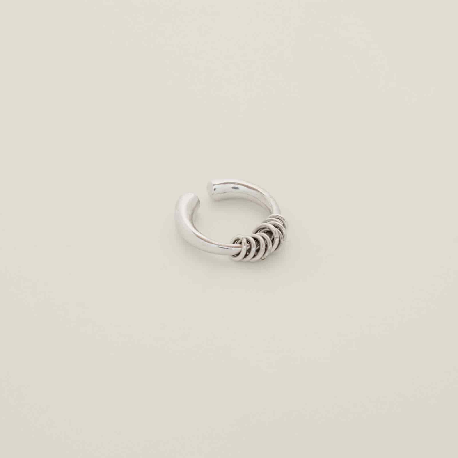 Kundali Ear Cuff Ring Silver - miniatura 1