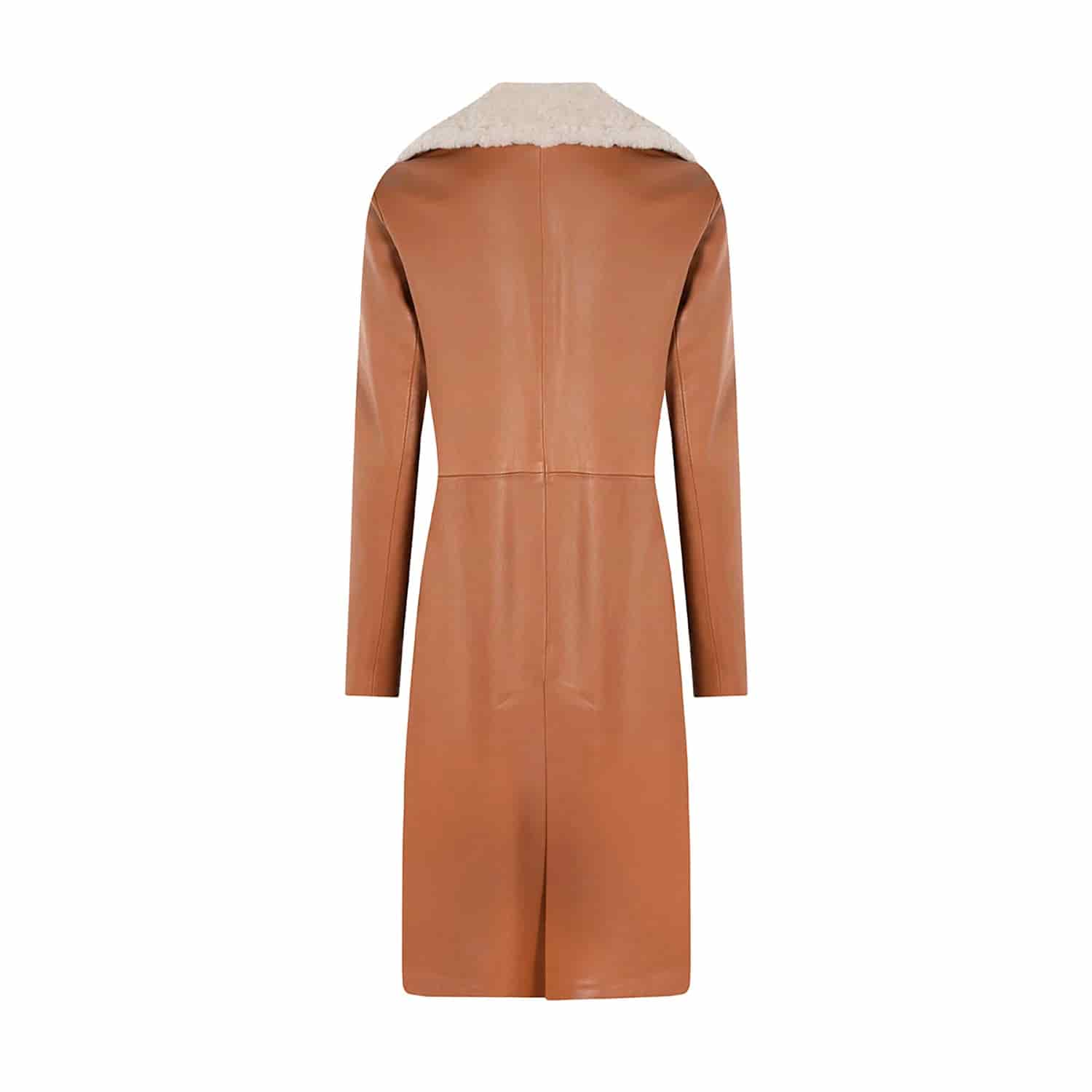 MIA MAXI SHEEPSKIN NECK TRENCH COAT - miniatura 2