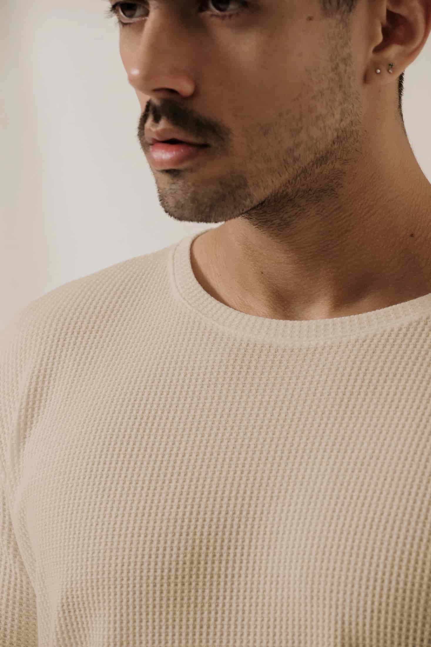 Camiseta texturizada beige - miniatura 2