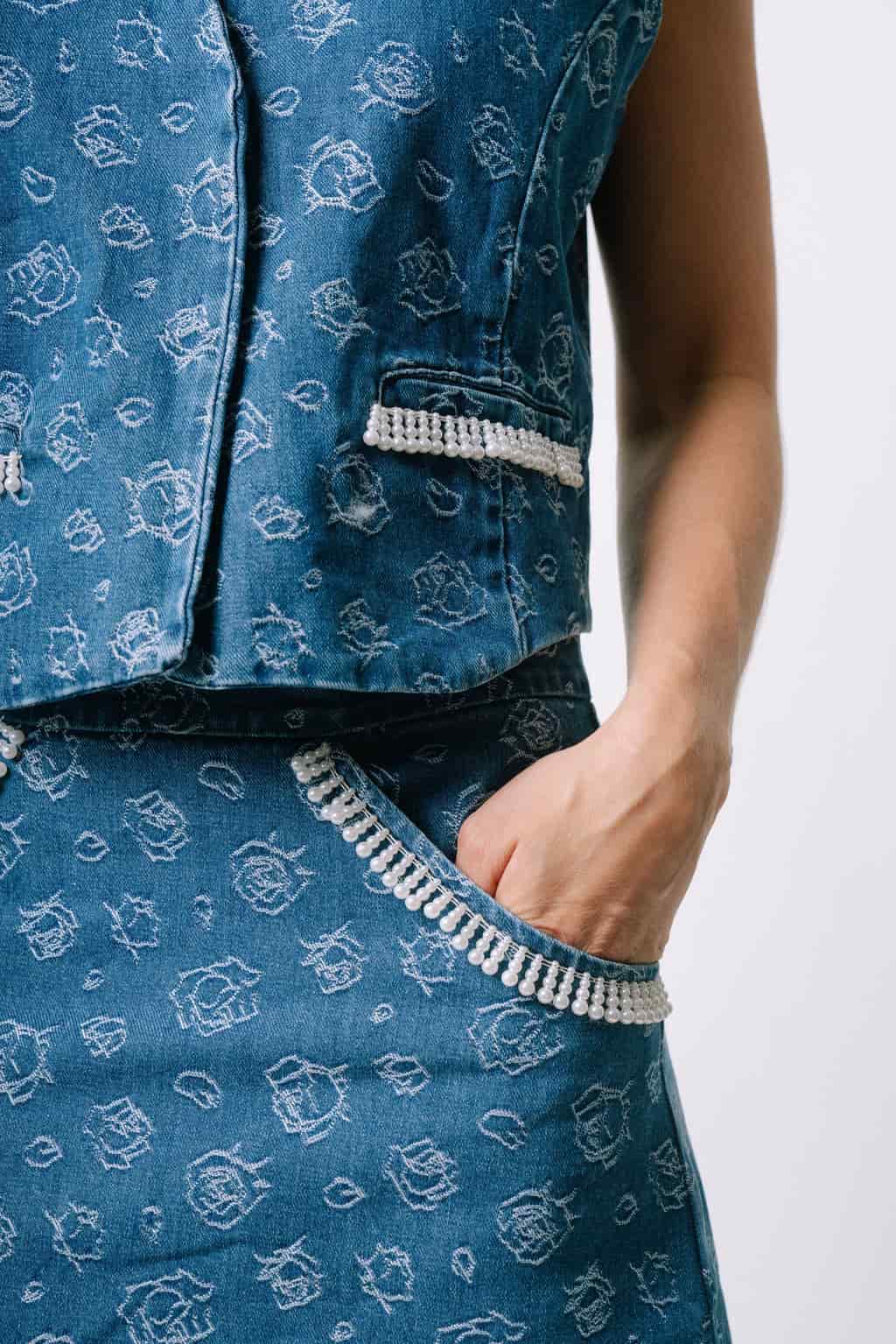Pearl Denim Vest - miniatura 3