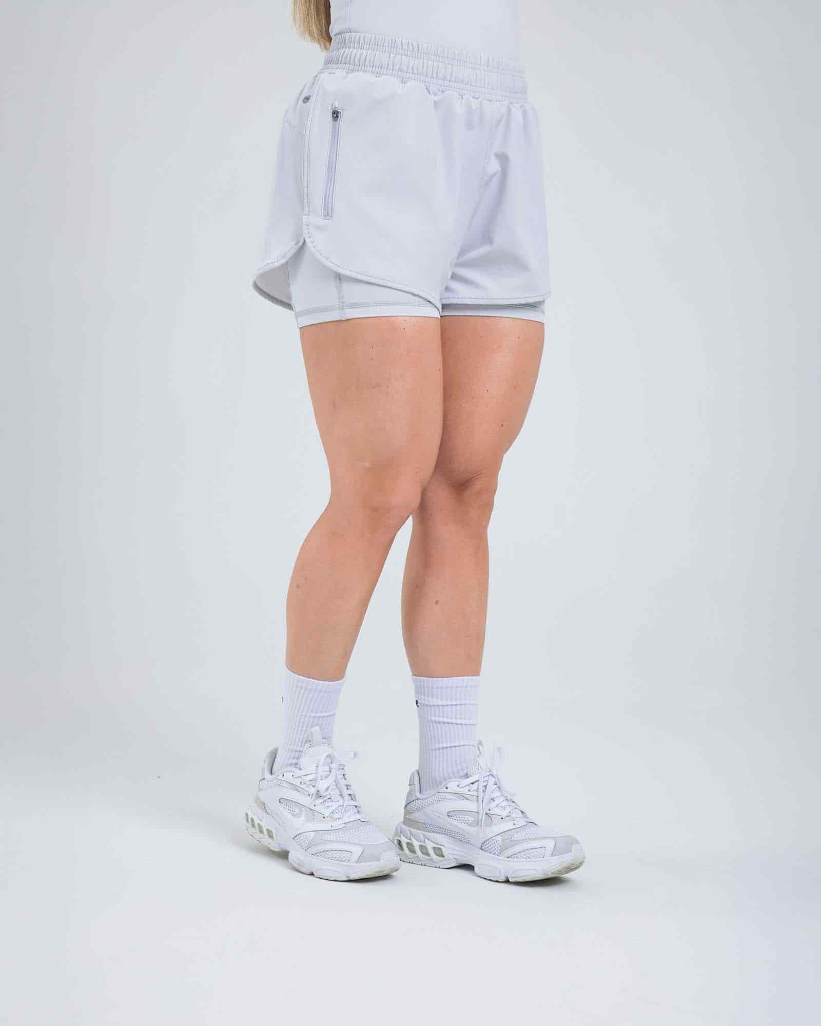 Short running trail dual gris cloud outdoor FIBER - miniatura 5
