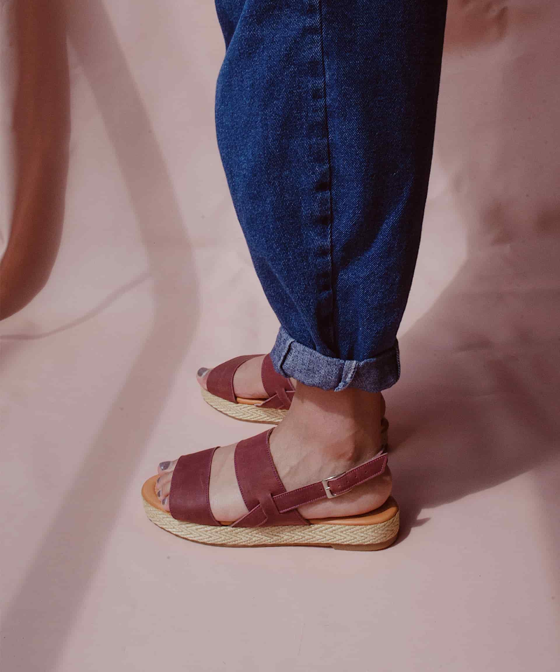Basic espadrille sandals - vinotinto - miniatura 3