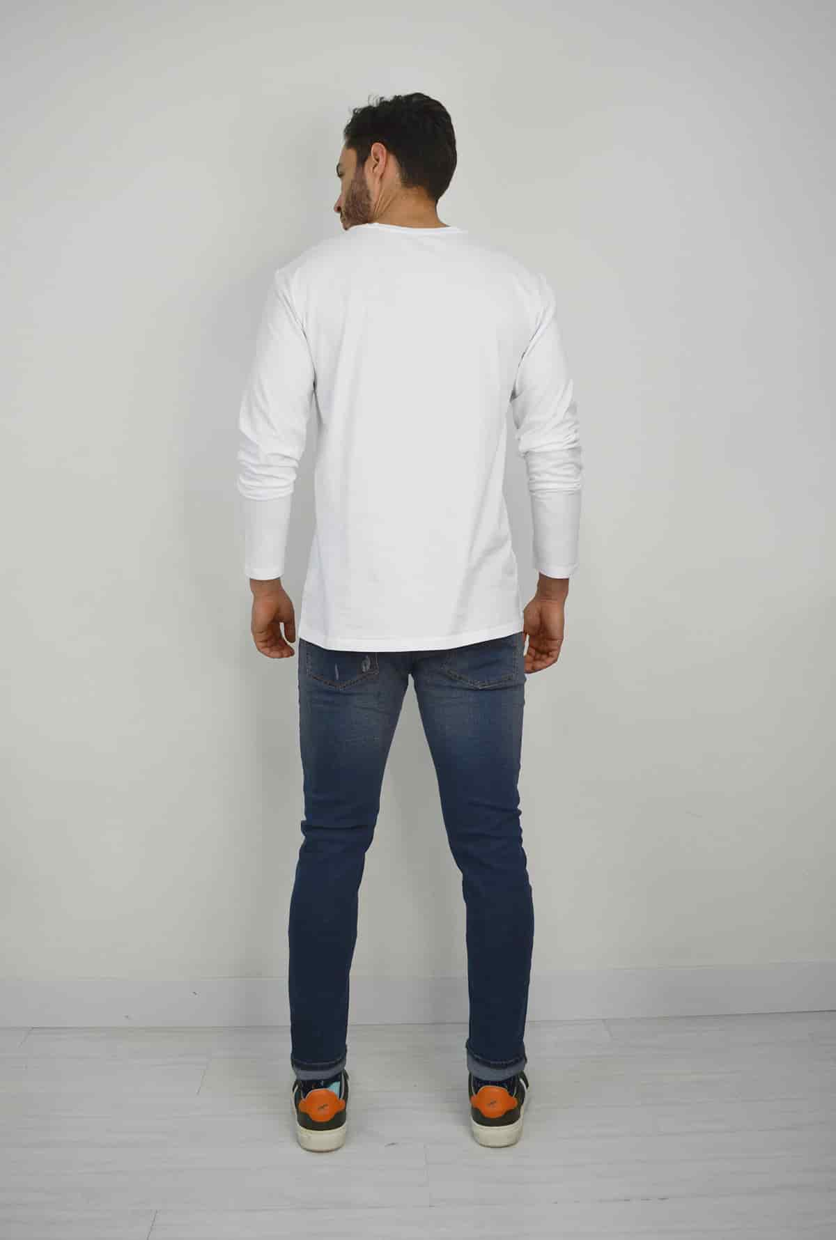 Camibuso Blanco Para Hombre TS3030 - miniatura 5