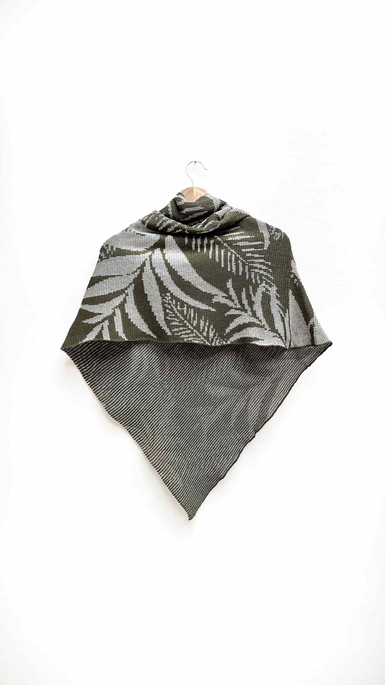 Poncho Palmas - verde militar y gris claro - miniatura 2