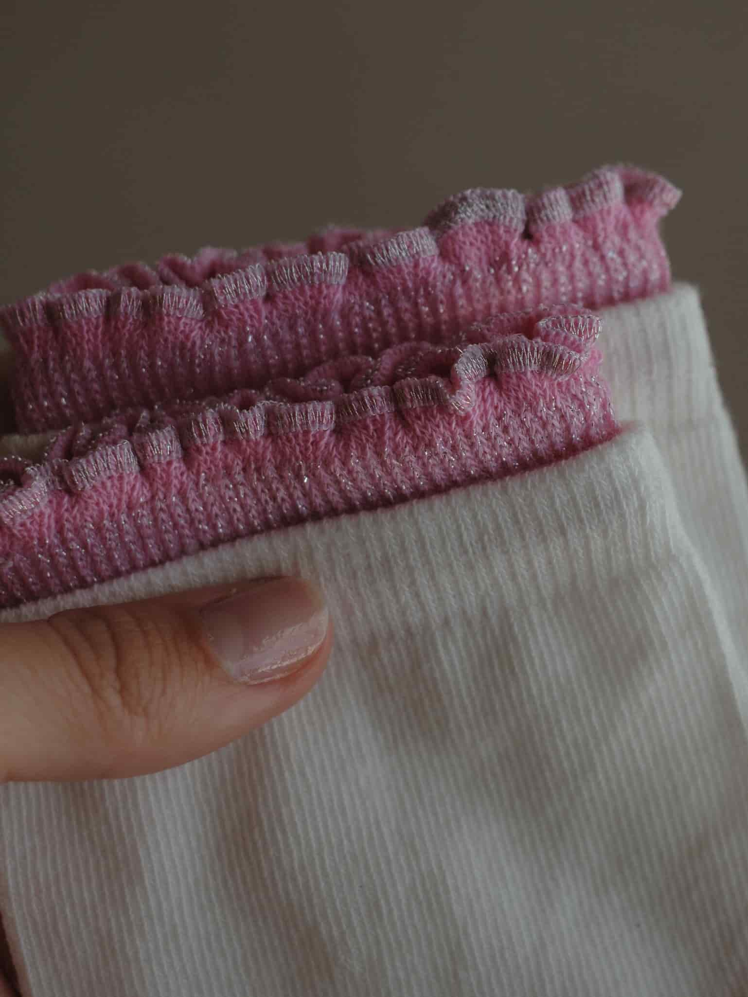 GIRLY LAYERING SOCKS - PINK ON WHITE - miniatura 4
