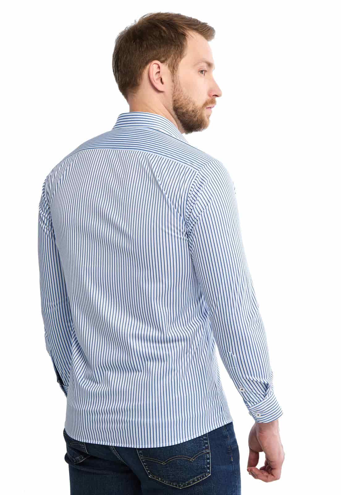 Camisa manga larga rayas azules - miniatura 2