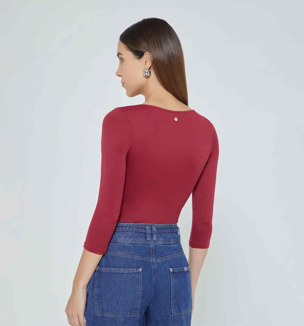 Blusa escote cuadrado  manga 3/4 - miniatura 8
