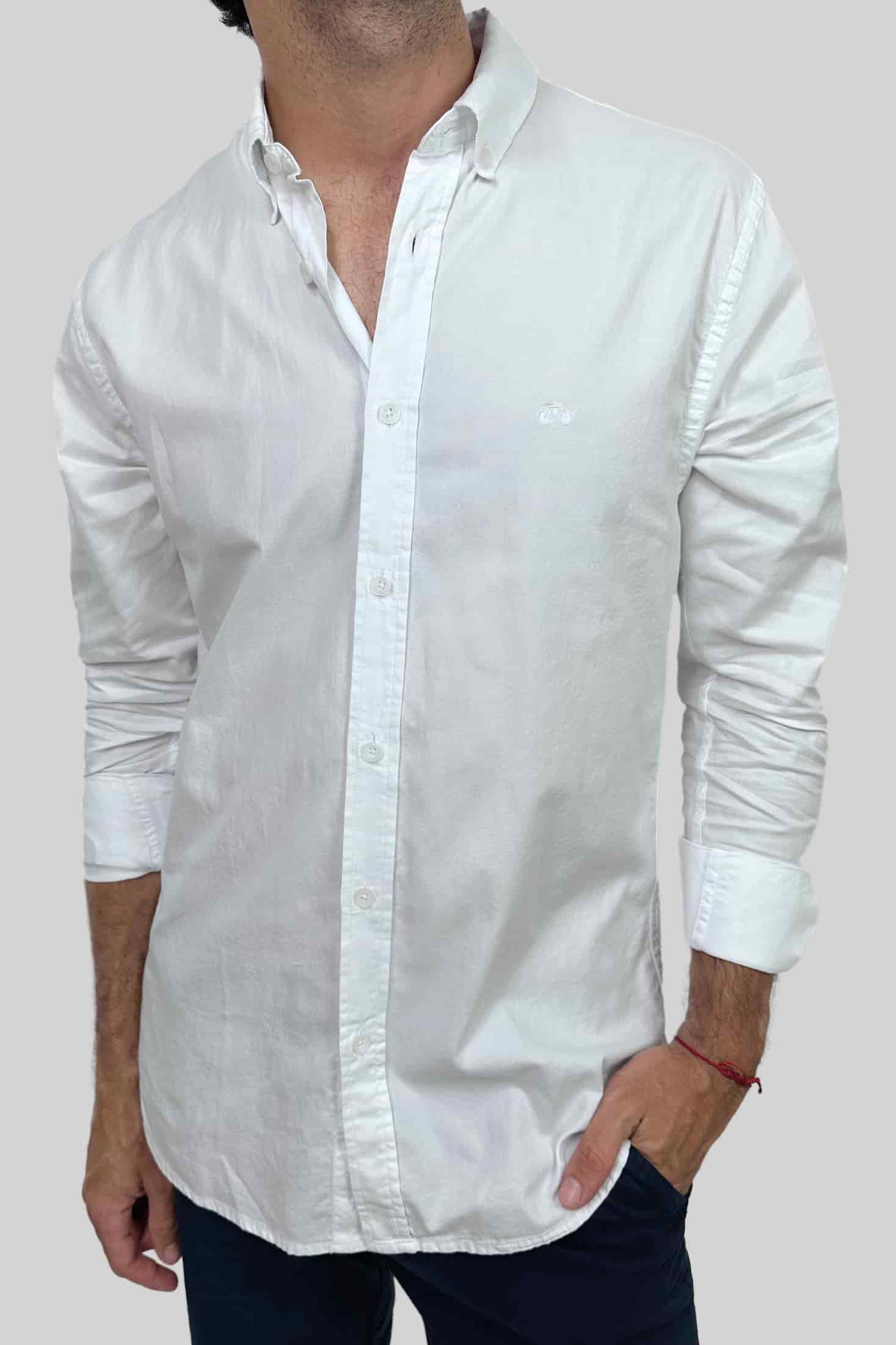 CAMISA OXFORD PIMA BLANCA - miniatura 3