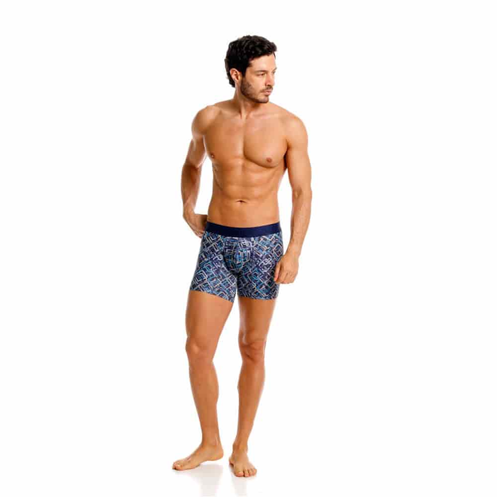 BOXER MEDIO MARCO AZUL - miniatura 2